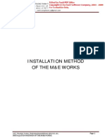 Installation Method of The M&e Works