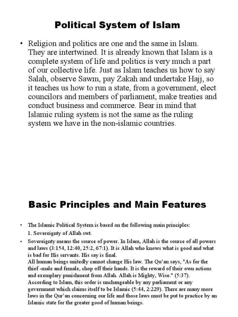 Political System of Islam Shura Caliphate Free 30day Trial Scribd