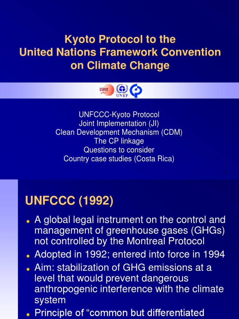 Kyoto Protocol Overview and Mechanisms | PDF | Kyoto Protocol | Clean ...