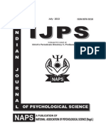 Indian Journal of Psychological Science, July-2013