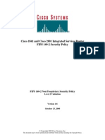 Cisco 1841 and Cisco 2801 Integrated Services Router FIPS 140-2 Security Policy