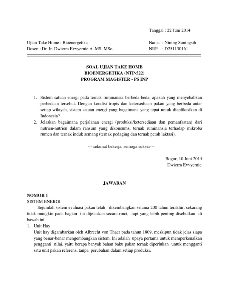 Soal Dan Jawaban Tentang Pakan Ternak Dunia Sekolah ID