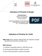 Indicators of Poverty & Hunger for Youth