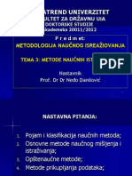 Tema 3 Opste Metode Naucnog Saznanja I Misljenja