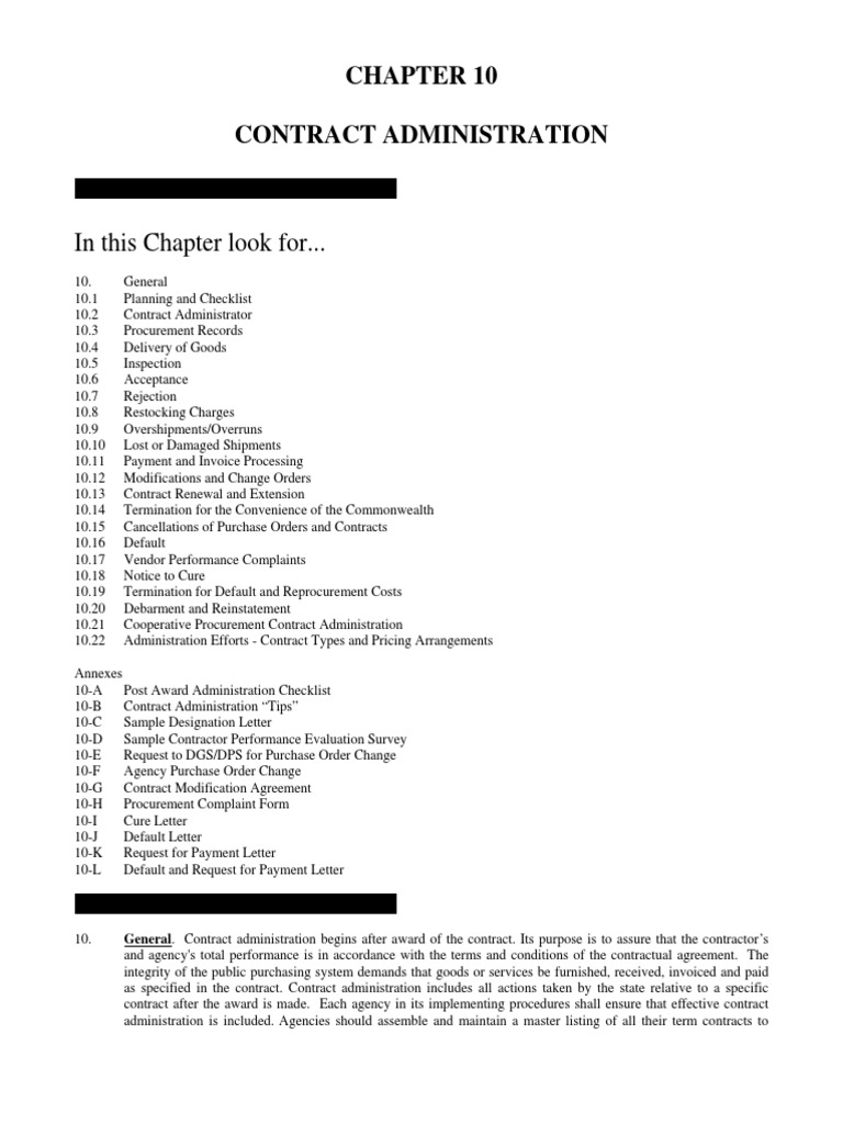 Contract Administration Essentials | PDF | Specification (Technical ...