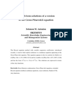 Closed-Form Solutions of A Version of The Gross-Pitaevskii Equation