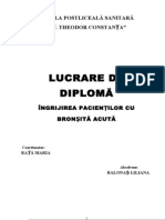 Ingrijirea Pacientului Cu Bronsita Acuta