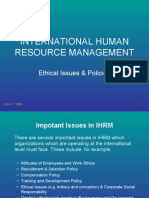 IHRM-Ethical Issues