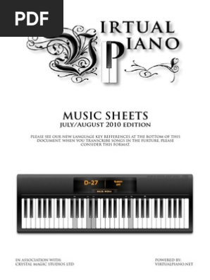 Keys Piano Sheet Music - hopes and dreams roblox piano