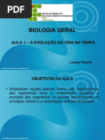 Aula 01-A Evolução Da Vida Na Terra