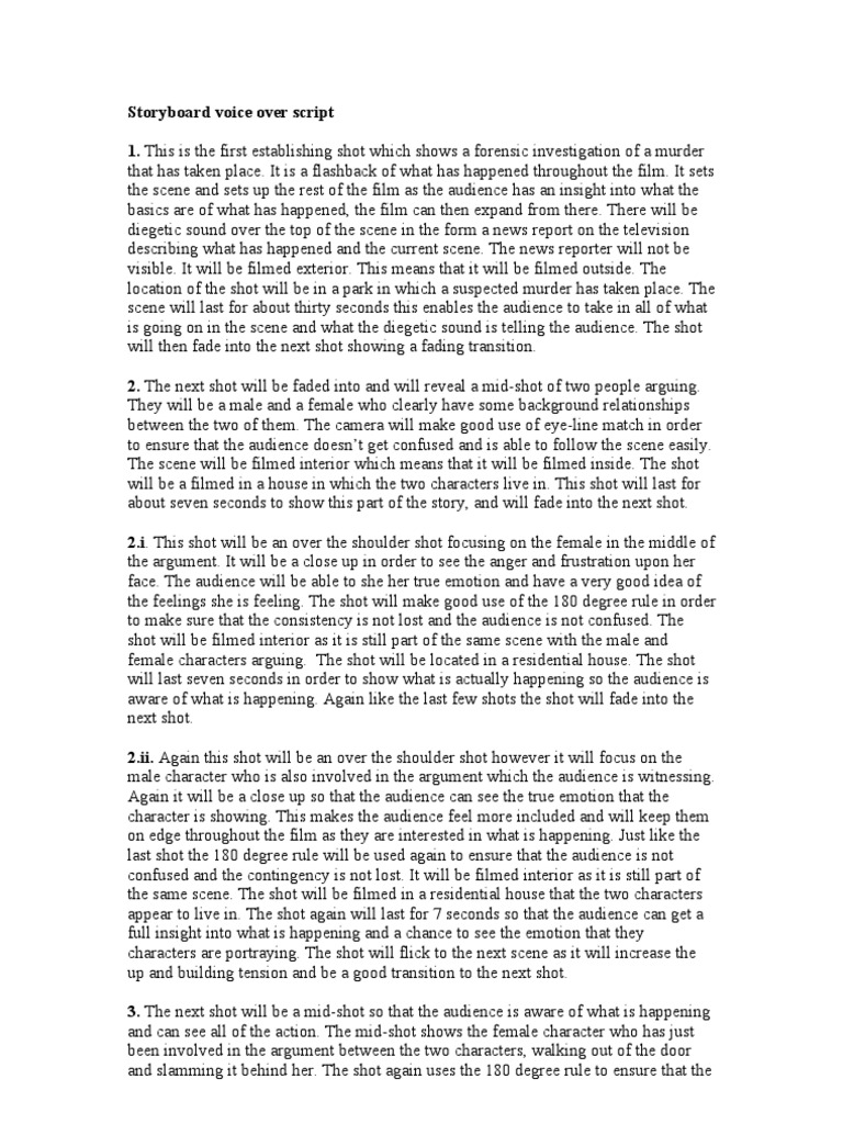 Forensic Investigation Storyboard Script | PDF | Leisure