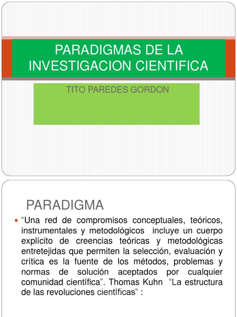 Paradigmas de La Investigacion Cientifica Positivismo