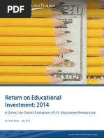 Download Return on Educational Investment 2014 A District-by-District Evaluation of US Educational Productivity by Center for American Progress SN232126367 doc pdf