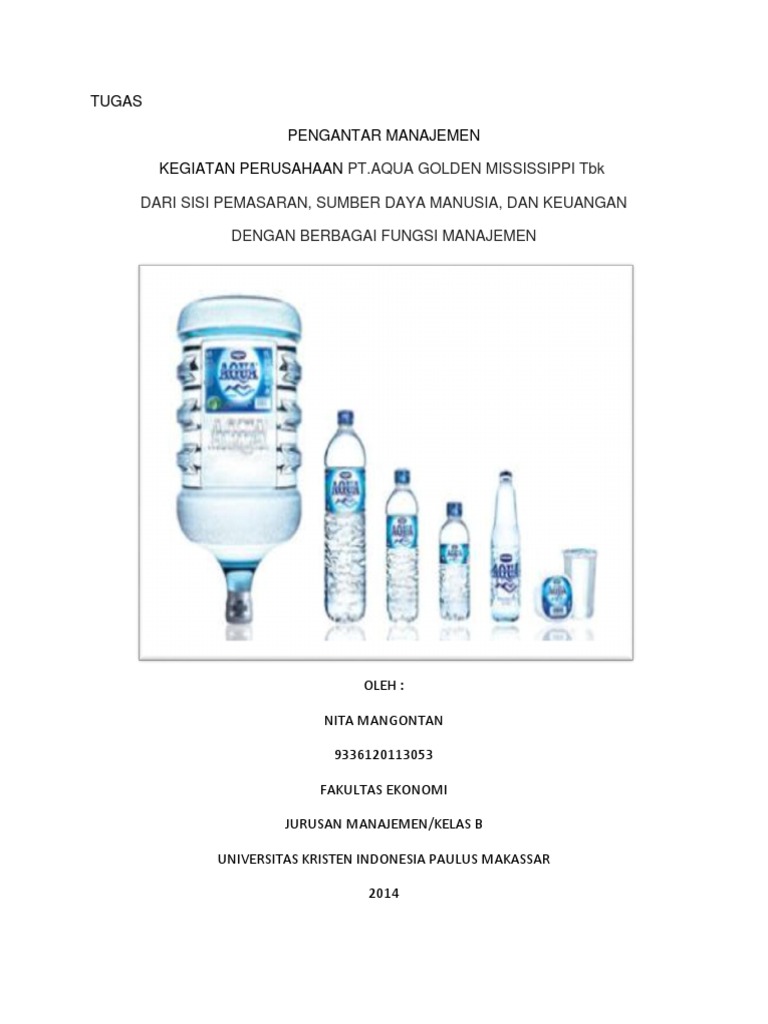 Tugas Peng Manajemen Bisnis Aqua