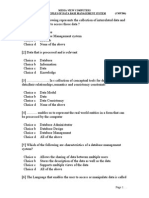 Principles of Dbms Mock Test