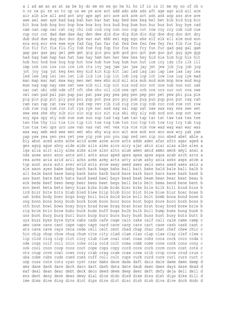 Words | PDF | Leisure