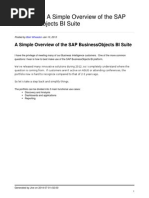 A Simple Overview of The Sap Businessobjects Bi Suite