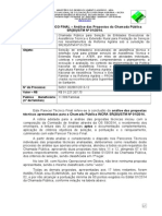 PARECER TÉCNICO FINAL - Análise Das Propostas Da Chamada Pública SR (30) /STM #01/2014