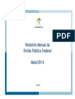 Relatório Mensal da Dívida - Maio de 2014