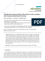 Algorithms: Classification of Sperm Whale Clicks (Physeter Macrocephalus) With Gaussian-Kernel-Based Networks