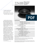 460 MM (18 In) Low Frequency Transducer: Professional Series