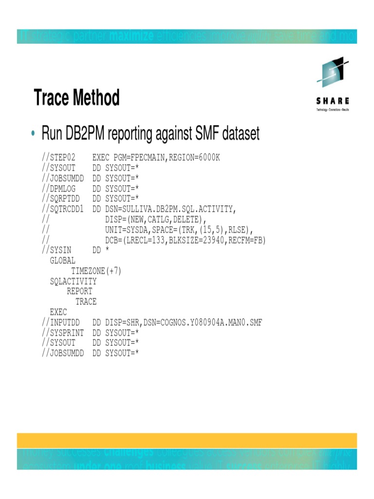 Trace Method: Run DB2PM Reporting Against SMF Dataset | PDF | Computers