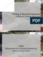 Writing A Personal Statement: Insights For Foreign Applicants