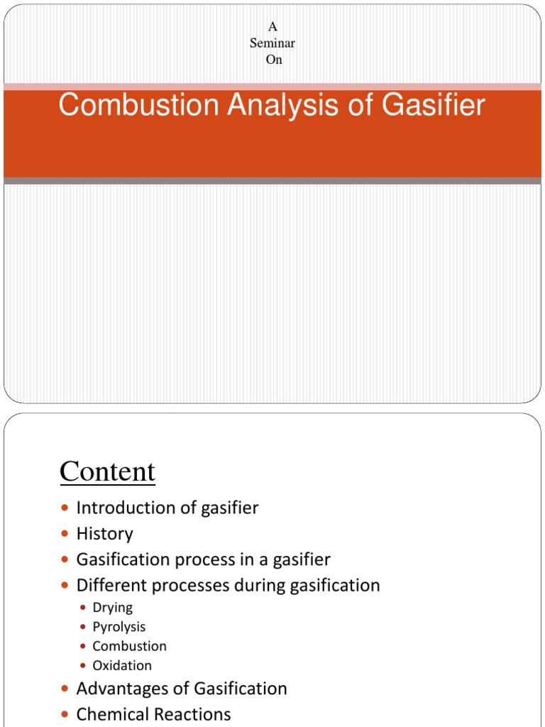 Gasification and Combustion Analysis Guide | PDF | Gasification ...