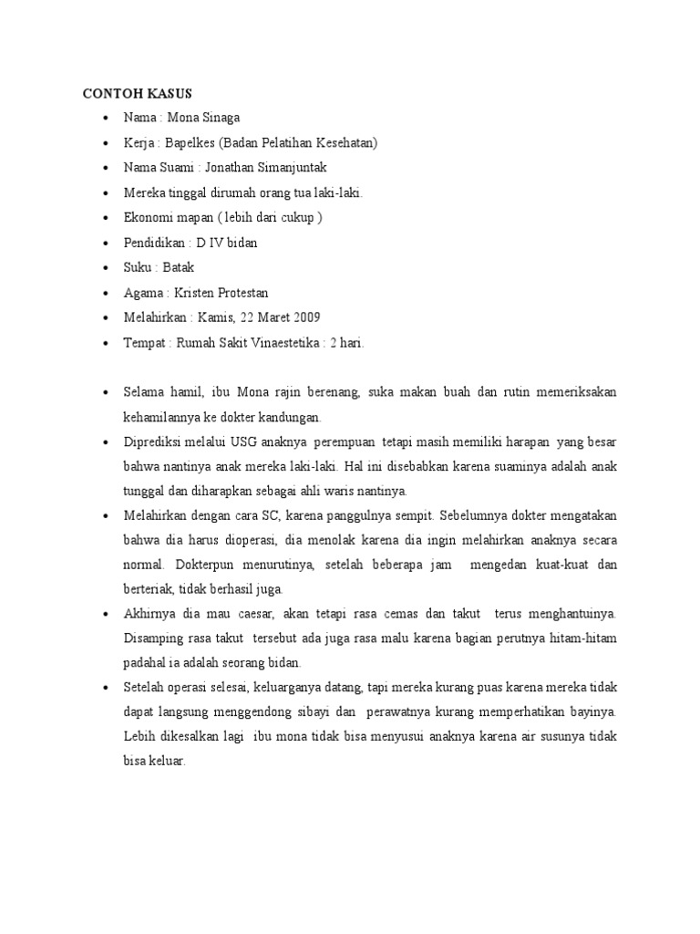 Contoh Kasus Transcultural Nursing