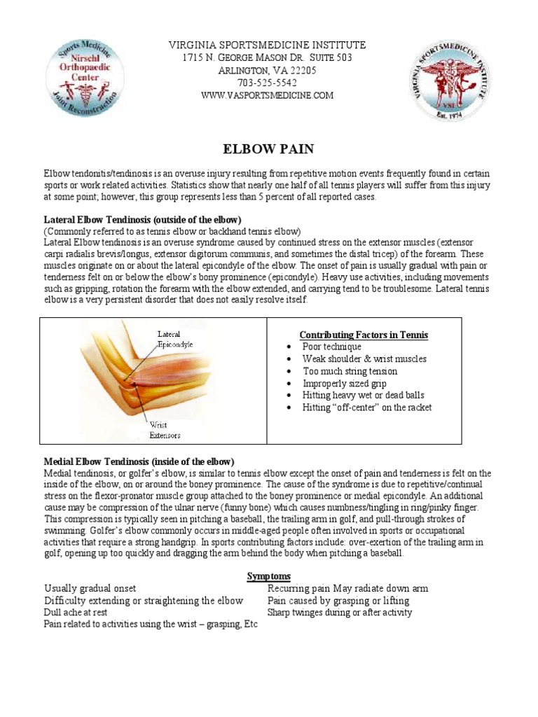 Tennis Elbow Rehab | PDF | Elbow | Anatomical Terms Of Motion