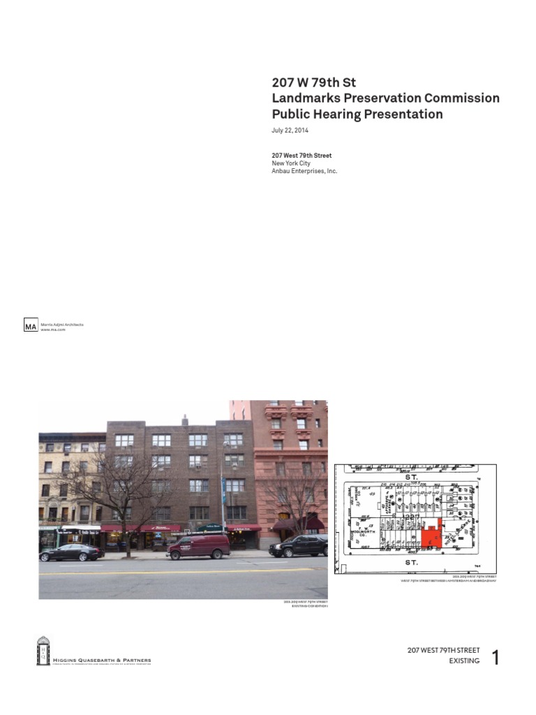 207 W 79th St Historic Preservation | PDF | Window | Tourist Attractions