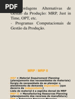 Unidade i - Mrp, Mrpii, Opt, Cam, Cim