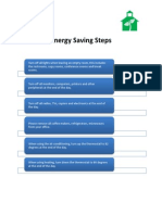 Energy Saving Steps