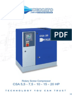 CSA 5,5 - 7,5 - 10 - 15 - 20 HP: Rotary Screw Compressor