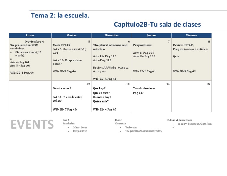 Tu sala de clases: Capítulo 2B | PDF | Artes del Lenguaje y Comunicación