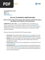 AT&T Expands 4G LTE Network in Jamestown Area