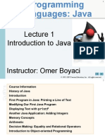 Java Lecture 1
