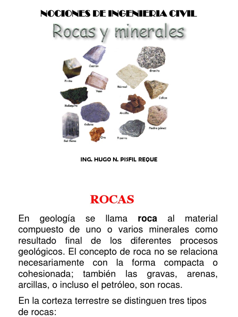 Rocas y Arcillas | Roca (geología) | Arcilla