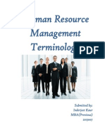 Human Resource Management Terminology