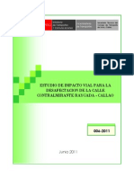 Estudio de Impacto Vial para La Desafectación de La Calle Contralmirante Raygada - Callao