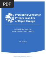 Protecting Consumer Privacy in An Era of Rapid Change FTC 03-2012