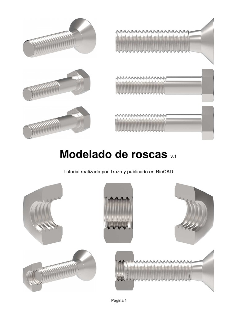 Tutorial Modelado de Roscas v.1 (Por Trazo) | PDF | Tornillo | Triángulo
