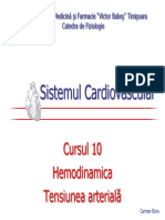 Sistemul Cardiovascular Hemodinamica Tensiune