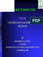 Course Introduction Construction 530f 041f