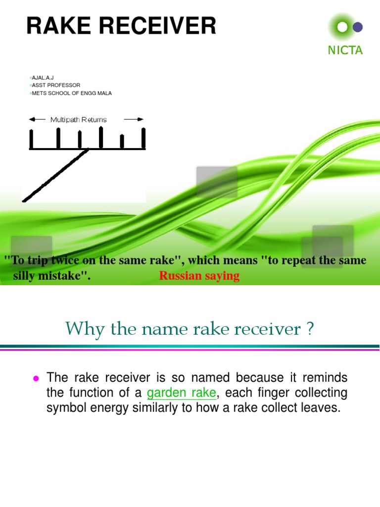 Rake Receiver in Wireless Communication | PDF | Signal Processing ...