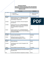 Itinerary After Agencies & Fiji Consultation