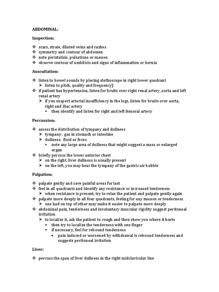 Bates Physical Exam Video Notes Spleen Abdomen