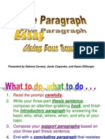 Writing The Five Paragraph Essay