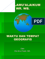 WAKTU-TEMPAT GEOGRAFIS