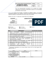 Formato Encuesta para Detectar Necesidades de Bienestar Laboral